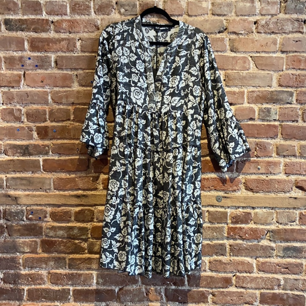 Black floral Flowy dress